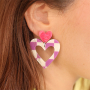 Create stylish earrings with resin pendants and stainless steel charms