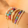 Create a cheerful collection with shell beads