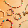 Create a cheerful collection with shell beads