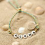 Summer bracelets inspiration with ceramic letter beads