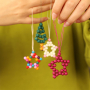 Design Christmas pendants with acrylic beads