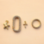 Design trendy jewellery with brass TQ metal charms and locks