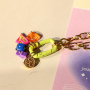 Create trendy jewellery with coloured keychain findings