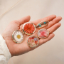 Creating classic jewellery with charms with dried flowers