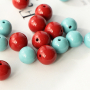 Colourful necklaces with DQ acrylic round beads