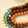 Colourful necklaces with DQ acrylic round beads