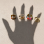 Style stainless steel rings with a ring rize adjuster 