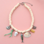 Statement necklaces with silicone beads