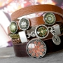 Trendy boho jewellery made with basic mandala cabochons and DQ metal findings