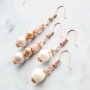 Classy earrings & bracelets made of freshwater pearls