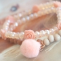 This summer look is made with the best beads in beautiful peach & coral shades. Love it!