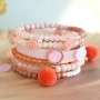 This summer look is made with the best beads in beautiful peach & coral shades. Love it!