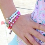 Acrylic beads are very colourful, so also very nice to use in jewellery and accessories for children