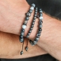 Men&rsquo;s jewellery with skull beads, hematite beads and natural stone beads