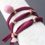 Create lovely bracelets with elastic Ibiza ribbon for your winter look!