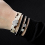 Bracelets made of natural leather with animal print, so fashionable! 
