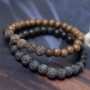  Jewellery for men with natural stone lava beads, wooden beads, Cuoio and Divino!