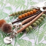 Get creative! Wooden beads with a twist in combination with DQ European leather and DQ European metal