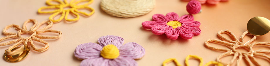 Rattan / crochet pendants