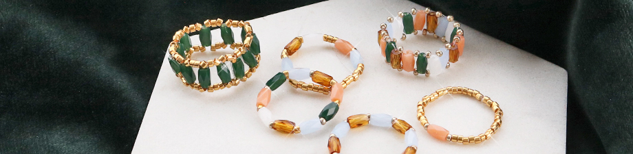 Top faceted tube beads