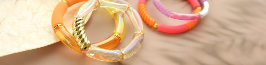 Acrylic tube beads