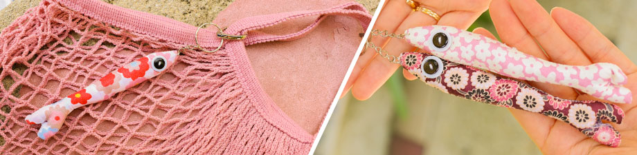 Brand new! Colourful fish-shaped keychains