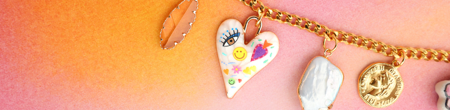 Just in! New series of metal charms with enamel