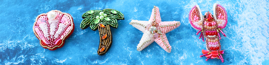 New collection of funky brooches