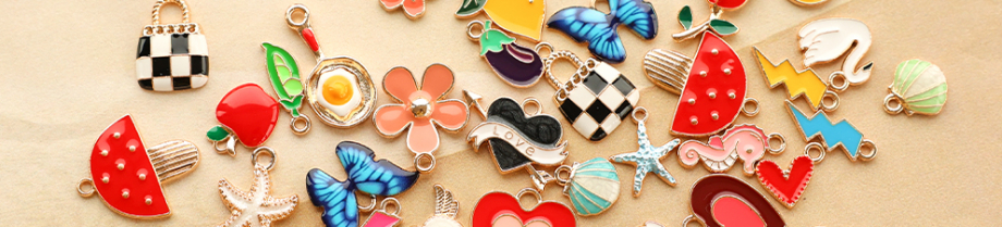 Funky metal beads and charms