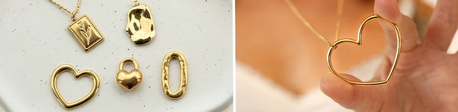 New series of stainless steel charms and findings