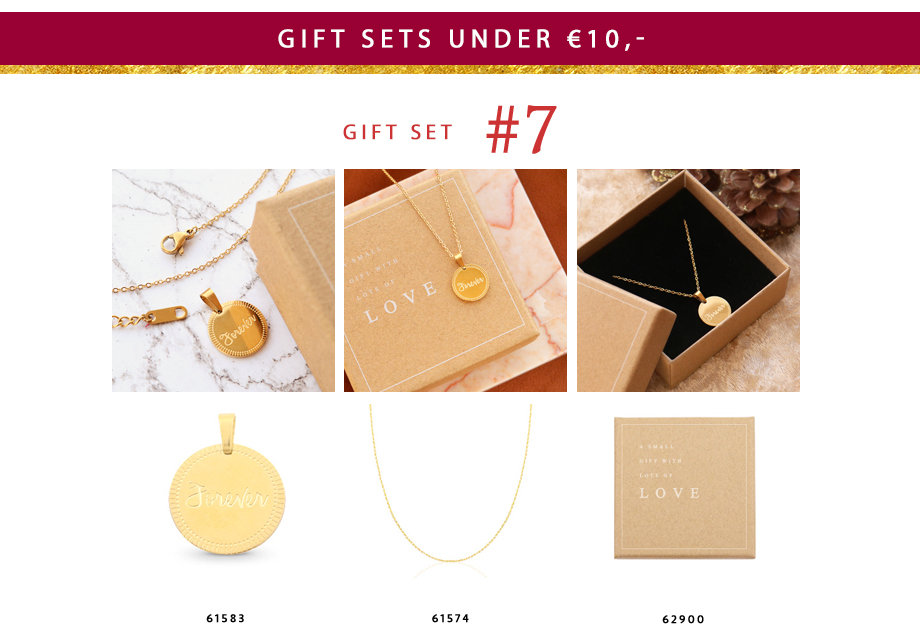 Gift set 7: Stainless steel kettingen met Mix & Match hanger