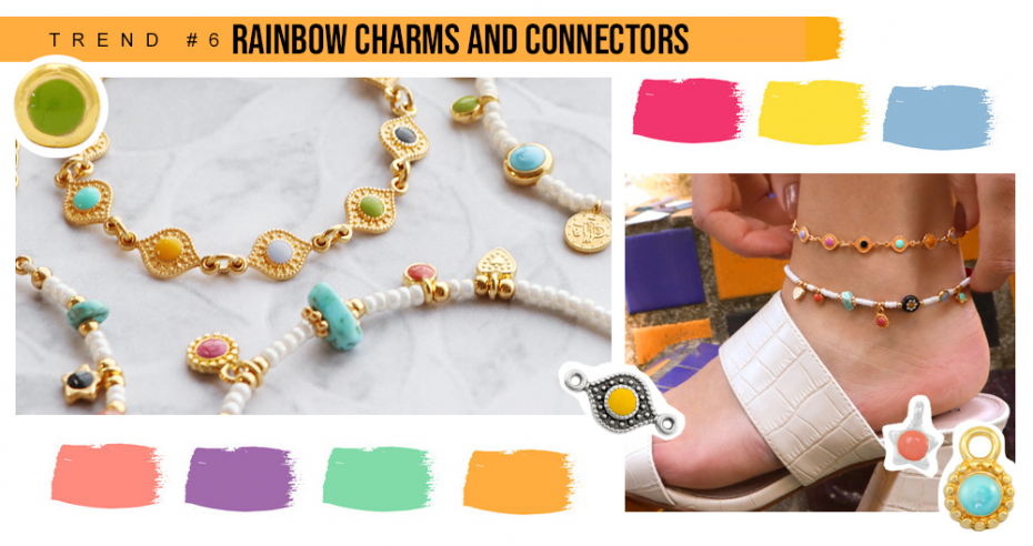 RAINBOW CHARMS AND CONNECTORS