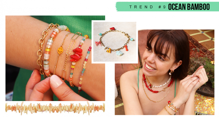 BRAND NEW: Ocean bamboo beads